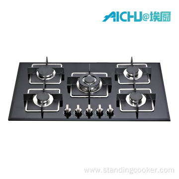 8MM Tempered Glass 5 Buners Gas Hob